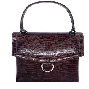 VTG Dark Brown Leather Socialites "Theodor" California Handbag